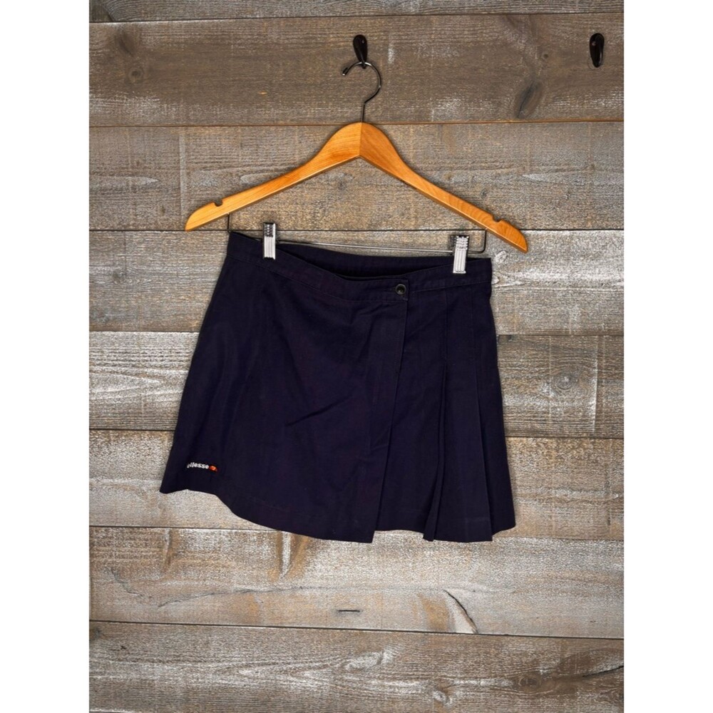 Ellesse size XS SMALL made in Italy navy tennis Skirt with Pleated Detail